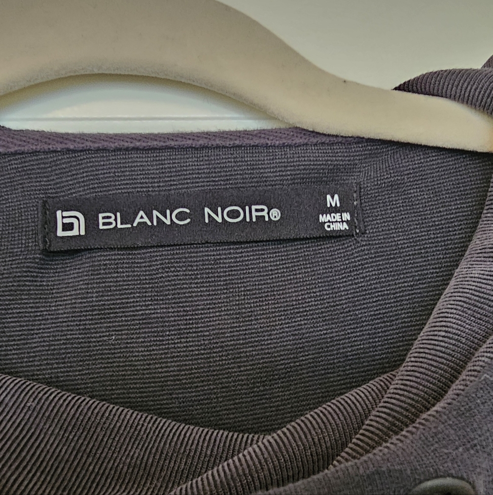 Blanc Noir Hoodie Women's Medium Charcoal Pullover Sweatshirt - Picture 2 of 6